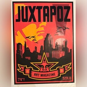 Vintage Juxtapose Art Magazine Shepard Fairey Screen Print Poster, 1998